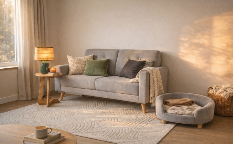 La sala ideal para relajarte con tu perro