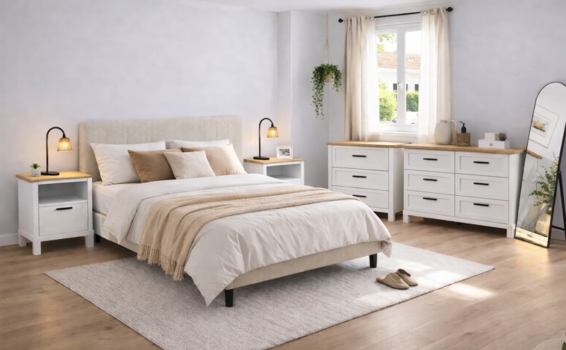 Dormitorio moderno con almacenaje