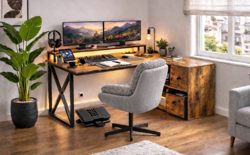 Espacio de trabajo en el salón