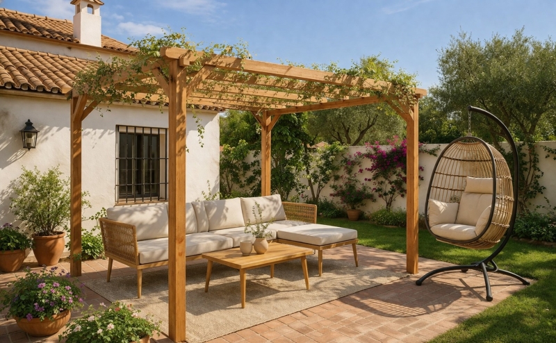 Rincón de relax en el jardín