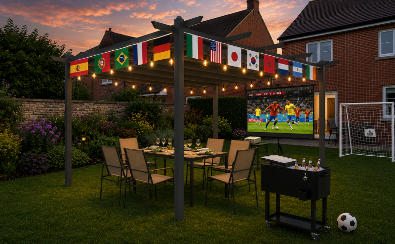 Todo listo para el Mundial en tu jardín