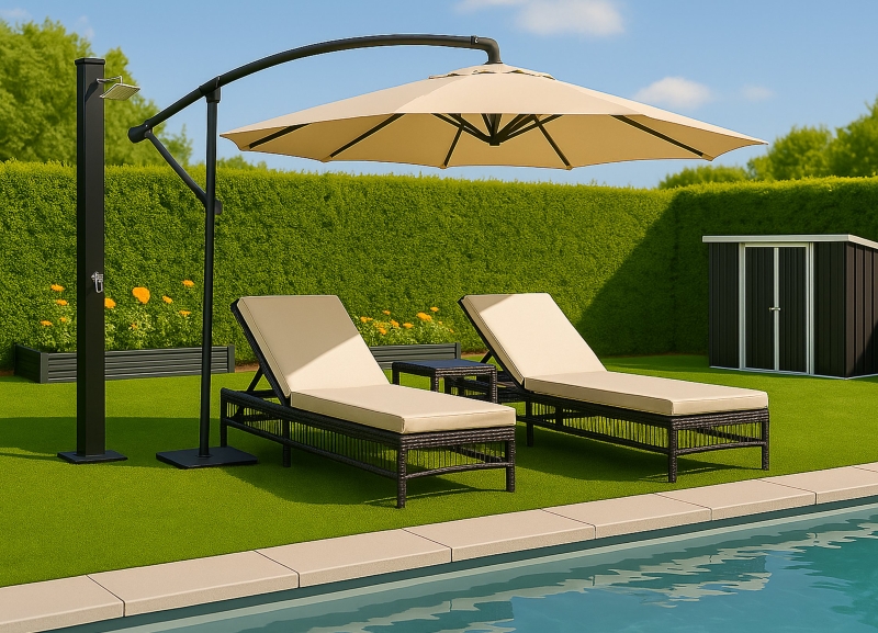 Sol, piscina e relax total