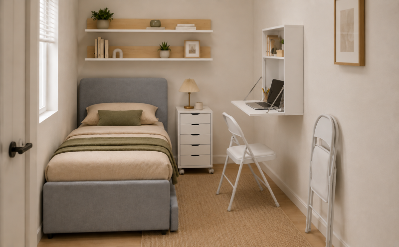 Um quarto individual preparado para tudo