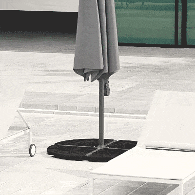 Outsunny Set 2 Pesi per Ombrellone a Base a Croce da 28 kg Bronzo