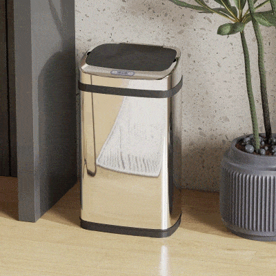 HOMCOM vuilnisemmer rvs automatische sensor 30 l afvalemmer IR-sensor (vierkant) 30 l/ vierkant met/zonder binnenemmer rond vierkant 30 l / 50 l (30 l/vierkant)