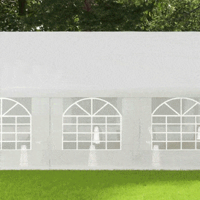 Outsunny 32'x16' Heavy Duty Carport Canopy Tent, White