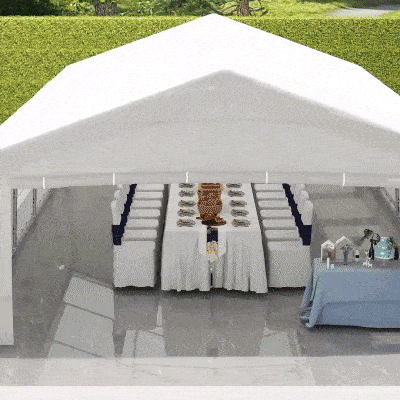Outsunny 20' x 32' Heavy Duty Party Tent, White Canopy