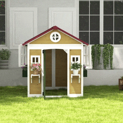 Kids Playhouse 114 x 126.4 x 135 cm Beige