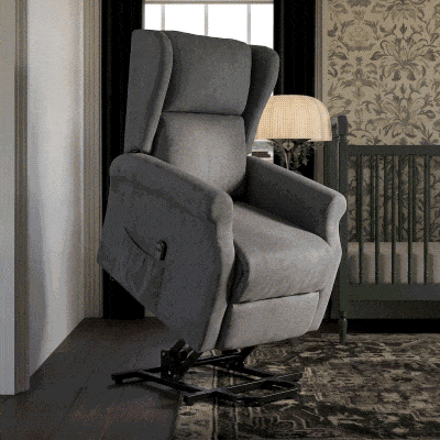 HOMCOM Elektrische Stoelen, Opsta-Hulp Relaxfauteuil, 72,5x94x109cm, tot 200kg, Donkergrijs