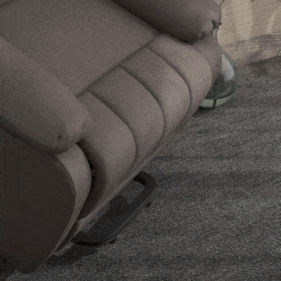 HOMCOM Fauteuil Électrique Gris Releveur Télécommande
