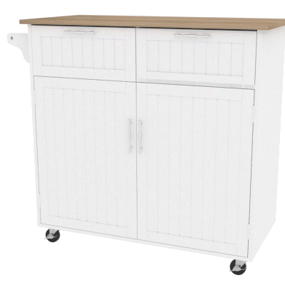 HOMCOM Carrello da cucina 104cm x 46cm x 91cm Bianco