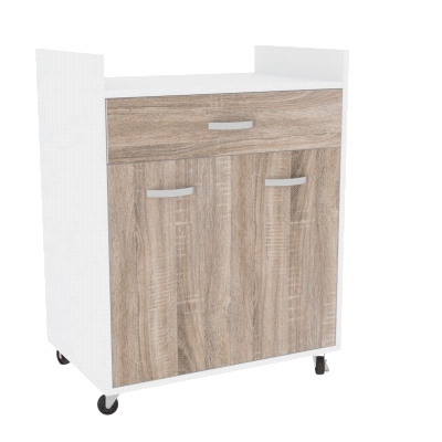 carucior bucatarie, cu dulap si sertar, 60x40x77cm