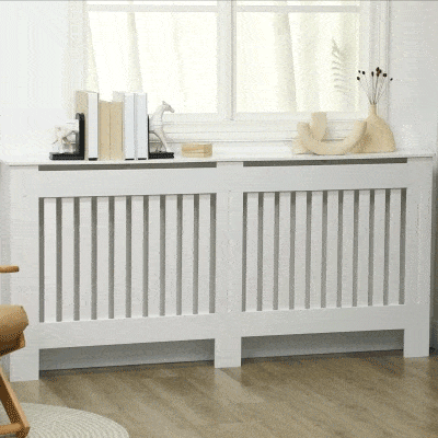 HOMCOM Heizkörperverkleidung Heizkörperabdeckung Heizungsverkleidung Heizkörper Radiator Cover Abdeckung (Modell2/172x19x81 cm)