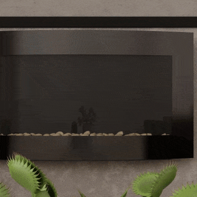 HOMCOM Chimenea Eléctrica de Pared 1000W/2000W con Temperatura Ajustable Efecto Llamas y Mando a Distancia 89,2x13,5x48cm Negro