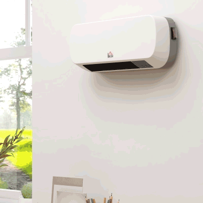 Șemineu Electric de Perete cu Telecomandă, 45x18,6x11,5 cm, Alb