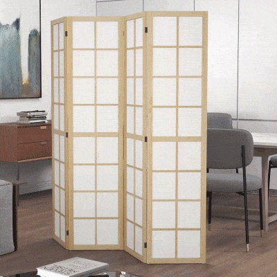 HOMCOM Opvouwbare Vrijstaande Privacy Scheidingswand voor Woonkamer, Slaapkamer, Kantoor, 160 x 170 cm