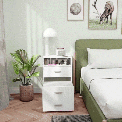 HOMCOM Tavolo da Trucco con Specchio 2 Cassetti e Sgabello Bianco