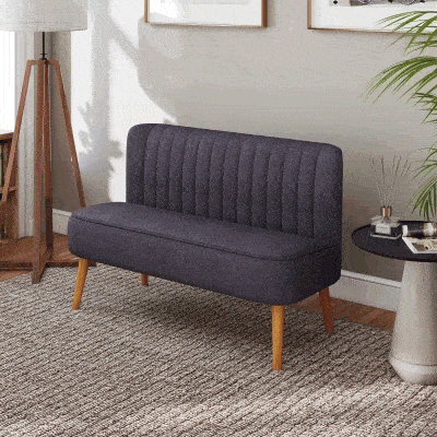 HOMCOM Divano 117cm x 56.5cm x 77cm Grigio Scuro