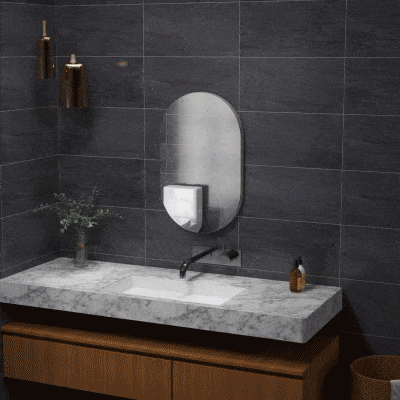 kleankin Ovaler beleuchteter LED-Wandspiegel für Badezimmer 81 x 51 cm 3 Farben einstellbare Helligkeit berührungsempfindlicher Schalter transparent