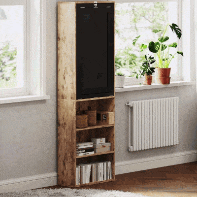 HOMCOM Scrivania con ripiani 98x51x153cm Marrone