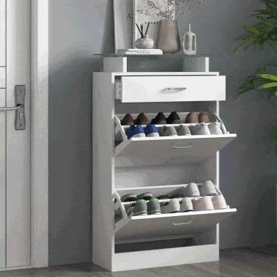 Dulap pentru Pantofi cu 2 Uși, 60x24x105,5 cm, Alb