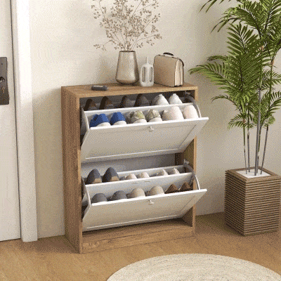 Dulap Pantofi – 2 Sertare Rabatabile, ingust