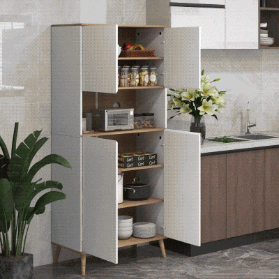 HOMCOM Buffet da cucina 80x40x178cm Bianco