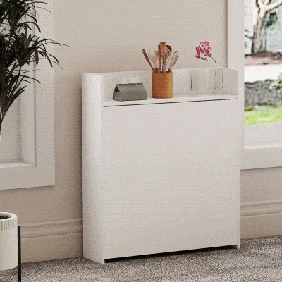 HOMCOM Tavolo da Pranzo Pieghevole 80cm x 90cm x 93cm Bianco