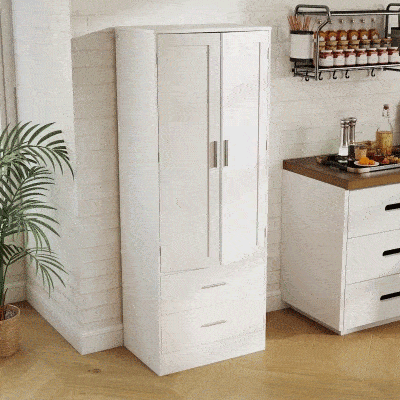HOMCOM Credenza Cucina con Armadietto, Portaspezie e 2 Cassetti
