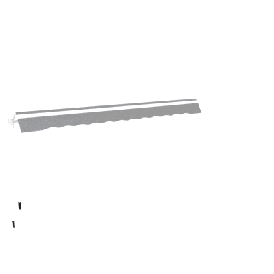 Outsunny Toldo para Patio Balcón Terraza y Jardín de 400x250cm con brazo articulado de Aluminio y tela de Poliéster de 280g/m²  Color Gris