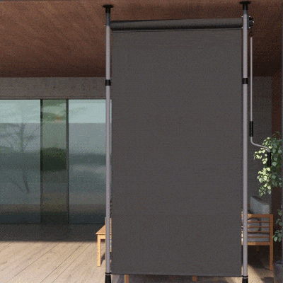 Outsunny Tenda manuale retrattile 150x310cm Gris foncé