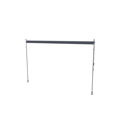 Outsunny Toldo de Brazo Rectráctil Ajustable con Manivela Sin Perforación 350 cm de Ancho Gris Oscuro