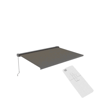Outsunny Electric Awning Aluminium Light Grey 4x3m