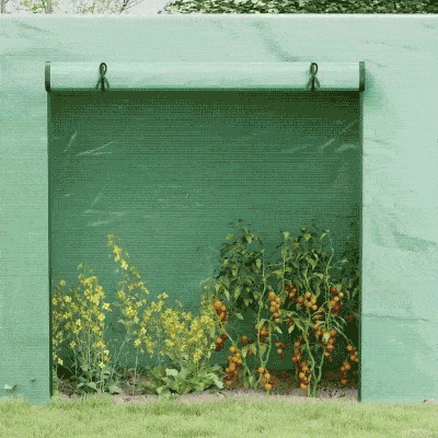 Outsunny Walk-in Greenhouse Steel Frame 200x76cm Patio