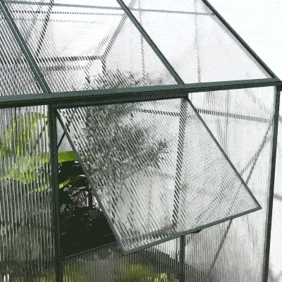 Outsunny Aluminium Greenhouse 6x8ft with Plant Bed