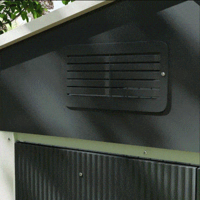 Outsunny Casetta da giardino 236cm x 174cm x 190cm Grigio Scuro