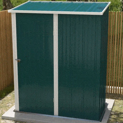 Outsunny Casetta da Giardino in Acciaio per Attrezzi Verde