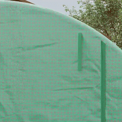 Outsunny Szklarnia foliowa, Szklarnia, przechodnia, Okno siatki, Rama metalowa, 4x3x2m, Zielony