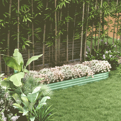 Outsunny Fioriera 240x62x30cm Verde