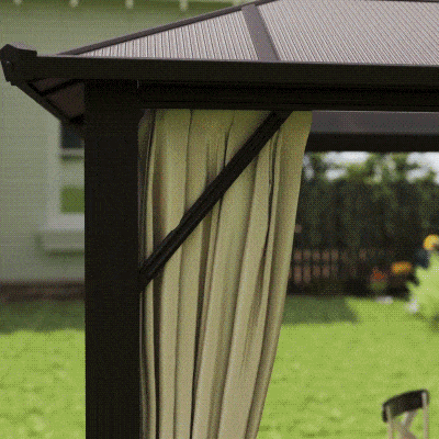 Gazebo 400L x 300W x 263H cm Beige