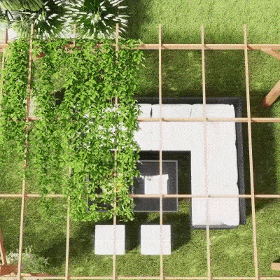 Outsunny Pergola 300x400x220cm Finitura in legno naturale