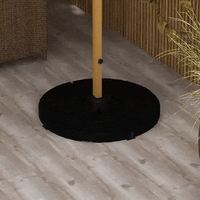 Outsunny parasoolvoet, parasoolvoet, 4 delen, vullbaar, voor 52 kg water of 68 kg zand, 48 x 48 x 8 cm