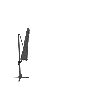 Outsunny Parasol desplazado octogonal inclinable parasol giratorio 360° con base en forma de cruz 8 varillas manivela incluida 3x2,5 m