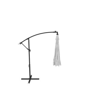 Outsunny Ombrellone a Braccio 3x2.5m a Manovella e 8 Strisce LED