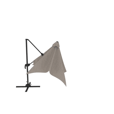 Umbrelă de Soare cu 8 Lamele cu Pedală și Manivelă