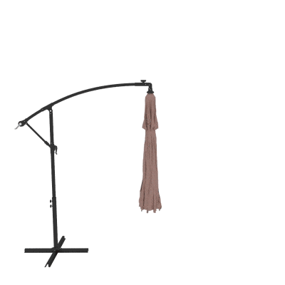 Outsunny Cantilever Banana Parasol with LED Solar Lights