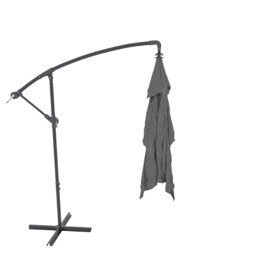 Outsunny Ombrellone Decentrato 3x2m con Manovella Grigio