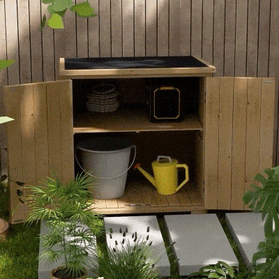 Outsunny Outdoor Aufbewahrungsbox Gartenbox Kissenbox, wetterbeständig, Asphaltdach, 77,5 cm x 88 cm x 90 cm, Dunkelgrau