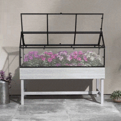 Outsunny Raised Garden Bed 60x120cm Wooden Base