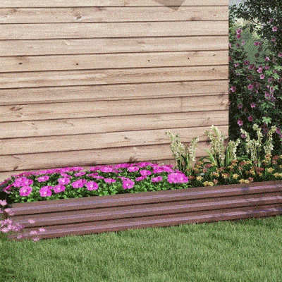 Outsunny Ogródek Wysoki Grządka Ziołowa, odporny na warunki pogodowe, z otwartym dnem, 240 x 60 x 30 cm, Ciemnobrązowy